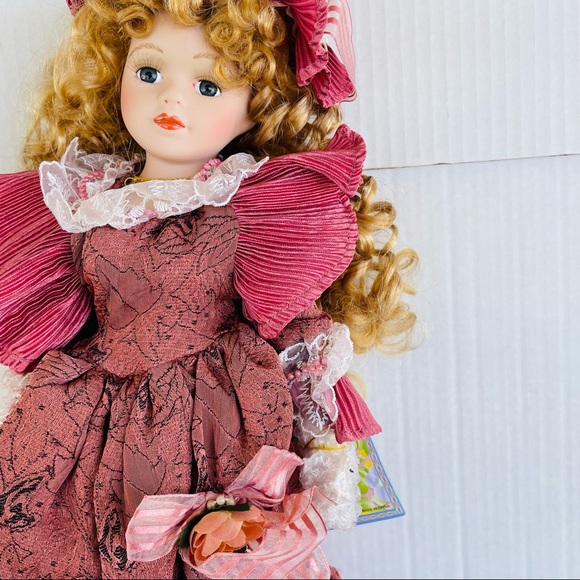 Cathay Collection Antique Porcelain Doll in Box Brand New with Stand 15” - Picture 6 of 13